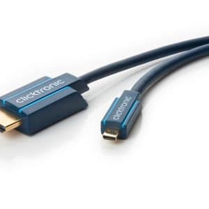 Clicktronic 2.0 High Speed Micro HDMI kabel med Ethernet - 5 m