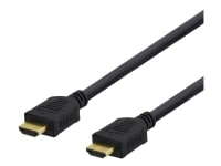DELTACO HDMI-1070D - HDMI med Ethernet-kabel - HDMI han til HDMI han - 10 m - sort - 4K support
