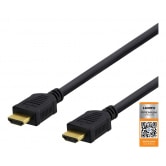 DELTACO High-Speed Premium HDMI kabel, 2m, Ethernet, 4K UHD, sort