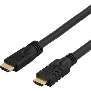 HDMI kabel 1.4 - Aktivt - High Speed med Ethernet - 15m - sort - Livstidsgaranti