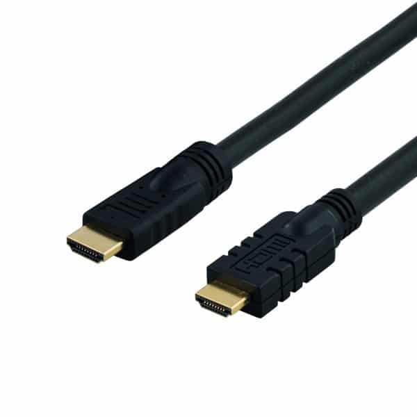 HDMI kabel 1.4 - Aktivt - High Speed med Ethernet - 20m - sort - Livstidsgaranti