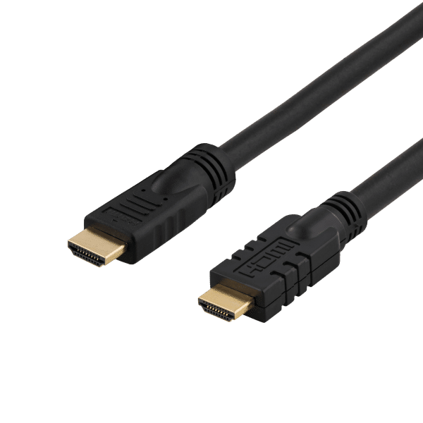 HDMI kabel 1.4 - Aktivt - High Speed med Ethernet - 25m - sort - Livstidsgaranti