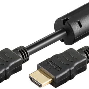 High Speed 4K HDMI kabel med Ethernet - Ferritkerne - Sort - 10 m