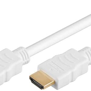 High Speed 4K HDMI kabel med Ethernet - Hvid - 1 m