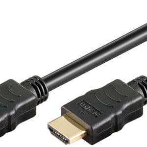 High Speed 4K HDMI kabel med Ethernet - Sort - 0.5 m