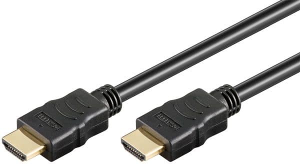 High Speed 4K HDMI kabel med Ethernet - Sort - 0.5 m