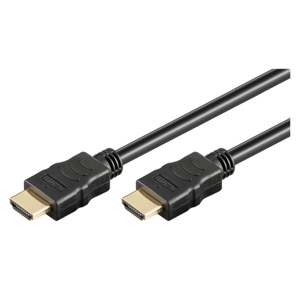 High Speed 4K HDMI kabel med Ethernet - Sort - 1 m