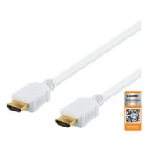 DELTACO High-Speed Premium HDMI kabel, 2m, Ethernet, 4K UHD, hvid