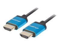 Lanberg - Premium højhastighed HDMI med Ethernet-kabel - HDMI han til HDMI han - 50 cm - sort - 4K support, 1080p support