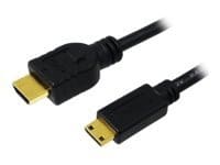 LogiLink High Speed with Ethernet - HDMI-kabel med Ethernet - HDMI han til mini HDMI han - 1 m - sort