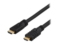 DELTACO HDMI-1250 - HDMI-kabel med Ethernet - HDMI han til HDMI han - 25 m - sort
