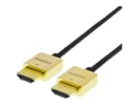 DELTACO Prime HDMI-1042-K - HDMI-kabel med Ethernet - HDMI han til HDMI han - 2 m - sort/guld
