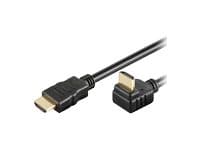 MicroConnect High Speed HDMI with Ethernet - HDMI-kabel med Ethernet - HDMI han til HDMI han - 2 m - 270° stikforbindelse