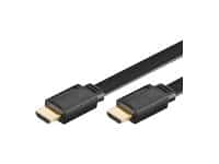 MicroConnect High Speed HDMI with Ethernet - HDMI-kabel med Ethernet - HDMI han til HDMI han - 2 m - flad