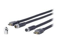 VivoLink Pro Cross Wall - HDMI-kabel med Ethernet - HDMI han til HDMI han - 10 m