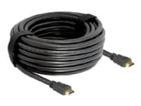 Delock High Speed HDMI with Ethernet - HDMI-kabel med Ethernet - HDMI han til HDMI han - 15 m