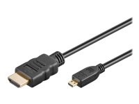 MicroConnect - High Speed - HDMI-kabel med Ethernet - mikro HDMI han til HDMI han - 3 m - sort - 4K(3840 x 2160) support