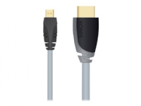 Sinox Plus+ - HDMI-kabel med Ethernet - micro HDMI han til HDMI han - 2 m