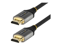 StarTech.com 10ft (3m) HDMI 2.1 Cable, Certified Ultra High Speed HDMI Cable 48Gbps, 8K 60Hz/4K 120Hz HDR10+ eARC, Ultra HD 8K HDMI Cable/Cord w/TPE Jacket, For UHD Monitor/TV/Display - Dolby Vision/Atmos, DTS-HD (HDMM21V3M) - Ultra High Speed - HDMI-kabel med Ethernet - HDMI han til HDMI han - 3 m - afskærmet - grå, sort - passivt, 4K120 Hz support, 8K60 Hz (7680 x 4320) support