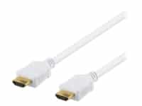DELTACO HDMI-1070AD - HDMI-kabel med Ethernet - HDMI han til HDMI han - 10 m - hvid - 4K support