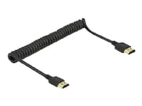 Delock - High Speed - HDMI-kabel med Ethernet - HDMI han til HDMI han - 1.5 m - tripel-afskærmet - sort - snoet, 4K support
