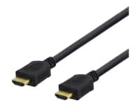 DELTACO HDMI-1020D - HDMI-kabel med Ethernet - HDMI han til HDMI han - 2 m - sort - 4K support