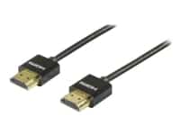 DELTACO HDMI-1092 - HDMI-kabel med Ethernet - HDMI han til HDMI han - 2 m - sort