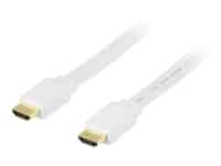DELTACO - HDMI-kabel med Ethernet - HDMI han til HDMI han - 10 m - hvid