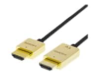 DELTACO Prime HDMI-1045-K - HDMI-kabel med Ethernet - HDMI han til HDMI han - 5 m - sort/guld