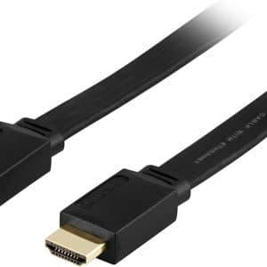Fladt HDMI kabel - High Speed med Ethernet - 4K 60Hz - 10m - Livstidsgaranti