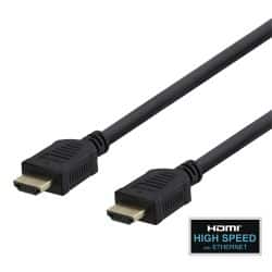 Deltaco Hdmi Cable,hdmi High Speed With Ethernet, 5m,black - Kabel