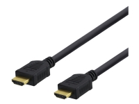 DELTACO HDMI-1060D - HDMI-kabel med Ethernet - HDMI han til HDMI han - 7 m - sort - 4K support