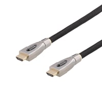 DELTACO PRIME active HDMI kabel, 5m, Textile, HDMI High speed med Ethernet