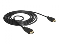 Delock - HDMI-kabel med Ethernet - HDMI han til HDMI han - 1.5 m - sort - 4K support