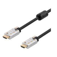 DELTACO HDMI kabel, lockable, HDMI High Speed med Ethernet, 2m