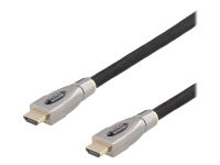DELTACO Prime HDMI-4100 - HDMI-kabel med Ethernet - HDMI han til HDMI han - sort - 4K support
