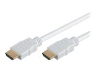 M-CAB - HDMI-kabel med Ethernet - HDMI han til HDMI han - 10 m - hvid