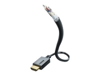 in-akustik Star - Ultra High Speed - HDMI-kabel med Ethernet - HDMI han til HDMI han - 2 m - tripel-afskærmet - sort - 10K120 Hz (10.240x4320) support