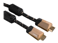 Hama Premium - HDMI-kabel med Ethernet - HDMI han til HDMI han - 1.5 m - bronzekaffe - 4K support