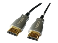 Sinox - HDMI-kabel med Ethernet - HDMI han til HDMI han - 40 m - fiberoptik - 4K support